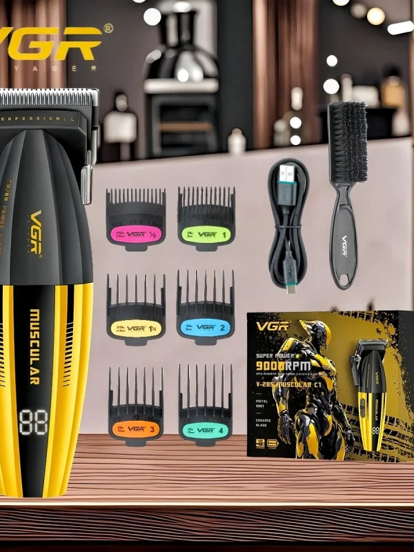 VGR Clipper Professional Hair Trimmer Electric Hair Cutting Machine 9000 RPM Hair Clipper Barber Cordless Clipper for Men V-285
