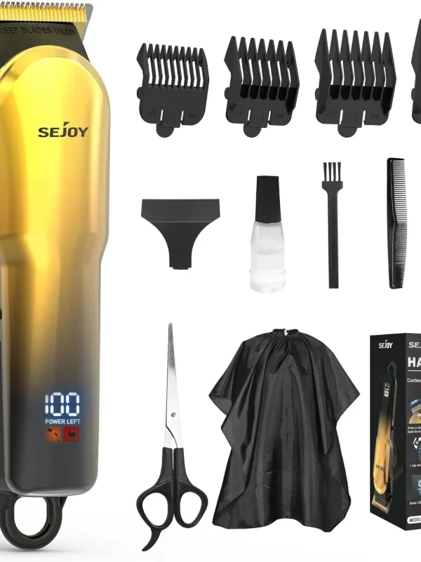 Sejoy Hair Clippers for Men, Professional Hair Trimmer, Cordless Barber Hair Grooming Kit, Beard Trimmer, Home Haircut Machine