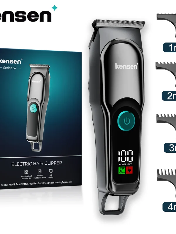 KENSEN S2 Hair Clippers for Men Cordless Beard Trimmer Hair Trimmers Set 6800RPM Shaver Hair Cutting Machine Clippers for Barber