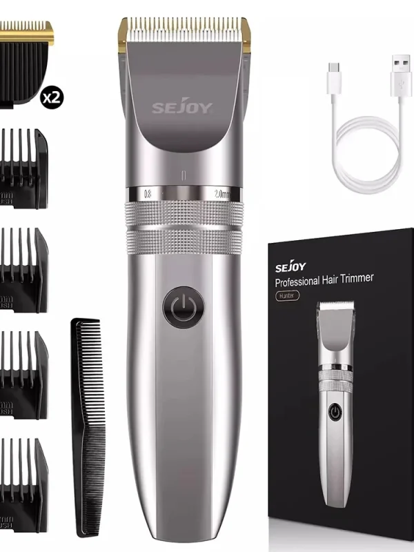 Sejoy Hair Clippers for Men Professional Cordless Barber Clippers for Hair Cutting Machine Grooming Rechargeable Beard Trimmer