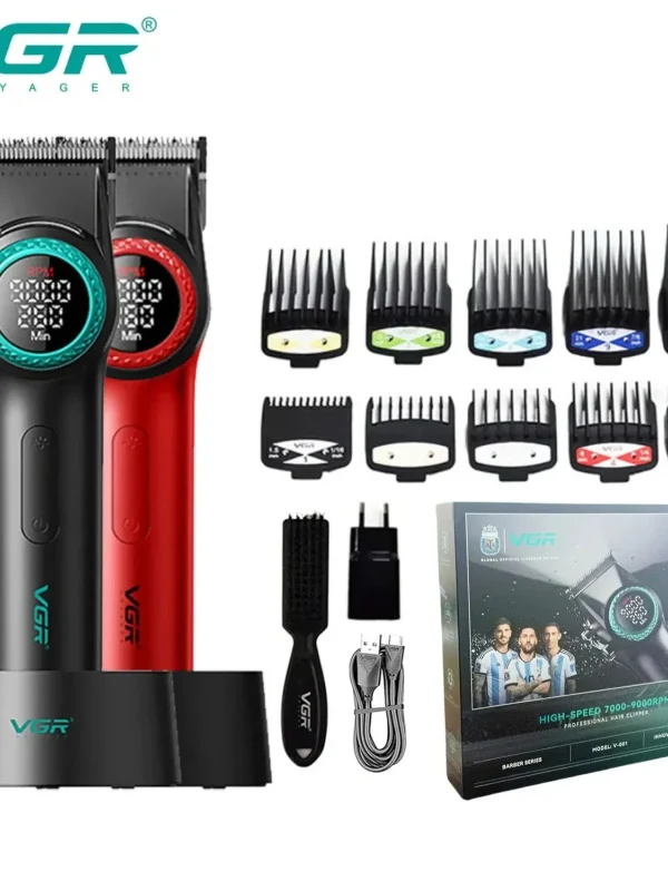 VGR Hair Trimmer Professional Cordless Hair Cutting Machine Electric Hair Clipper 9000 RPM Barber Clipper Trimmer for Men V-001